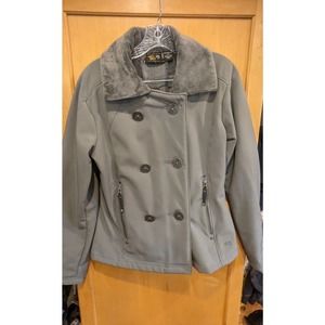 Mountain Hardwear Women’s Black Faux Fur‎ Lined Jacket Coat Sz Medium